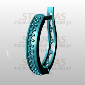 BRINCO ARGOLA CRAVEJADO Arquivo para impressão 3D. Formato STL