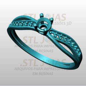 ANEL SOLITÁRIO Arquivo para impressão 3D. Formato STL