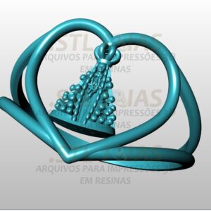 ANEL NOSSA SENHORA  CORAÇÃO Arquivo para impressão 3D. Formato STL