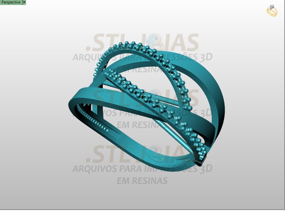 ANEL TRANÇADO LUXO Arquivo para impressão 3D. Formato STL