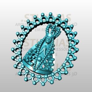 PINGENTE SANTA  Arquivo para impressão 3D. Formato STL