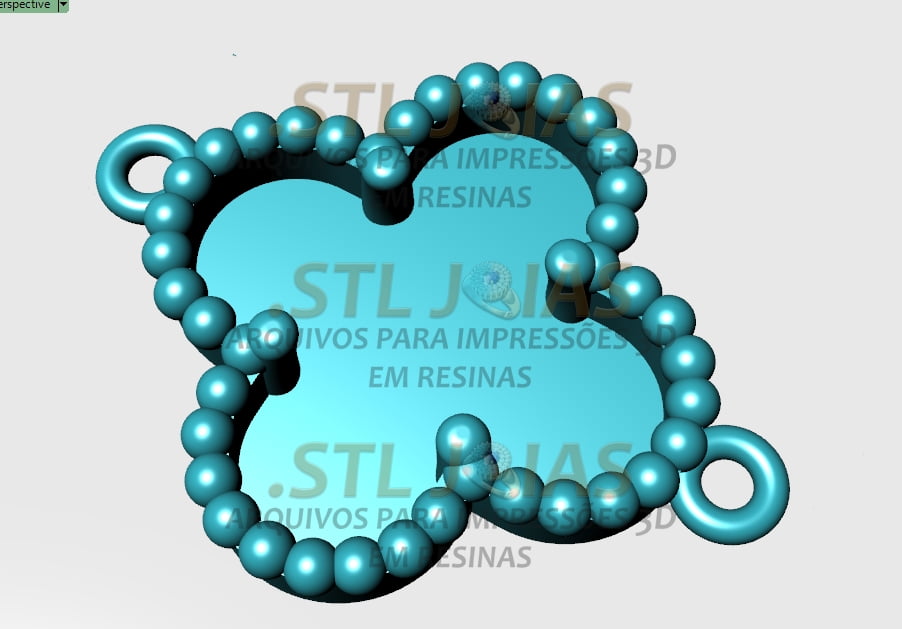 PINGENTE TREVO Arquivo para impressão 3D. Formato STL