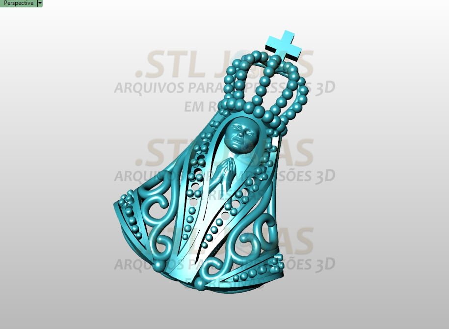 PINGENTE SANTA  Arquivo para impressão 3D. Formato STL