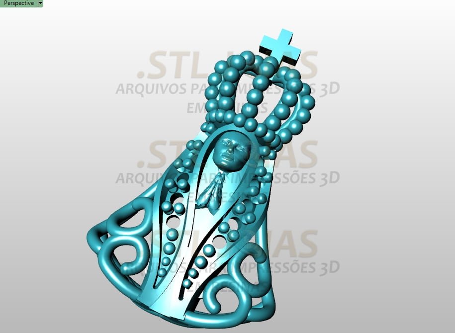 PINGENTE SANTA  Arquivo para impressão 3D. Formato STL