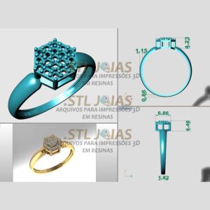 ANEL CHUVEIRO SEXTAVADO LUXO