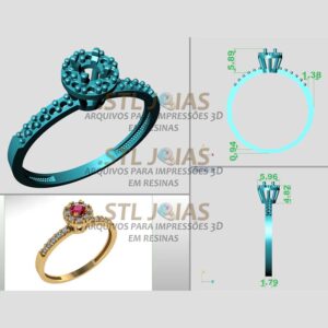 ANEL CHUVEIRO ARO CRAVEJADO