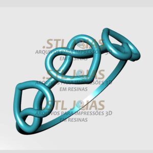 ANEL CORAÇÕES AMARRADOS