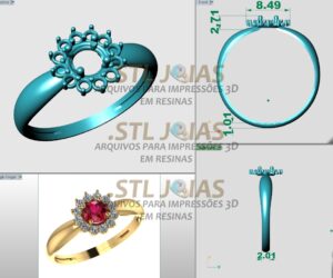 ANEL CRAVEJADO LUXO Arquivo para impressão 3D. Formato STL